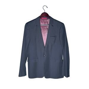 Topman Jacket Men’s 40R Black Single-Breasted Slim Fit Suits